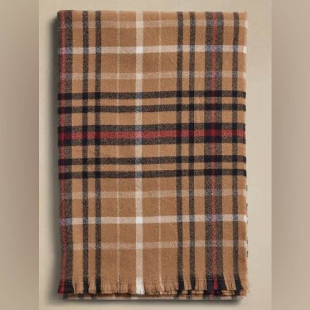 Banana Republic Classic Tan Plaid Scarf | Unisex | Brand new with tags